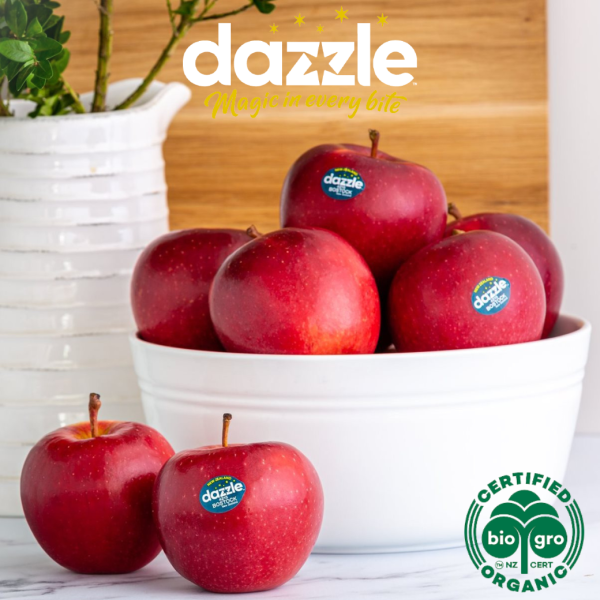 紐西蘭有機Dazzle炫麗蘋果【鮮果免運費．有機無上蠟】