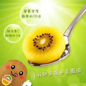Zespri紐西蘭有機陽光金圓頭奇異果3...
