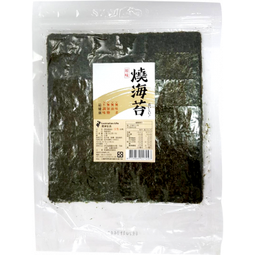 原味全張燒海苔(12片/包)【不加油·不加鹽·不加醬油】 原味全張燒海苔(12片/包)【不加油·不加鹽·不加醬油】