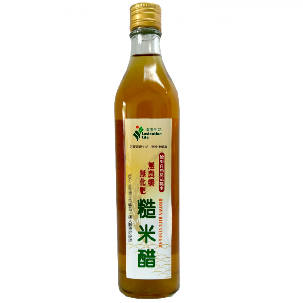 糙米醋(500cc/瓶)【古法純釀．無香料．無色素】